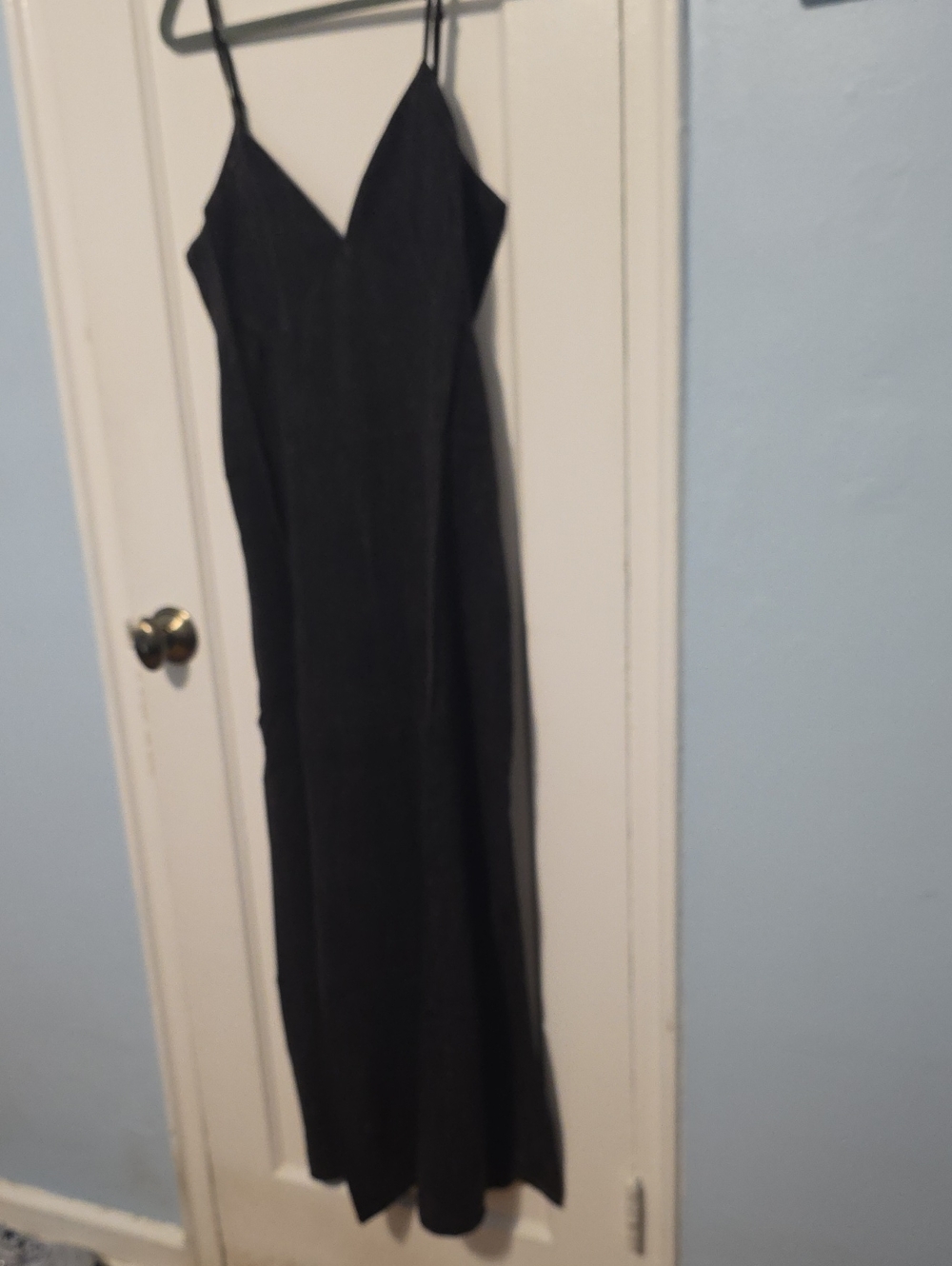 Black Spaghetti-Strap Maxi Dress